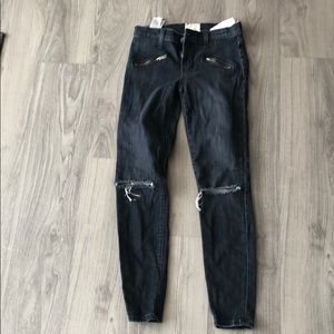 Current Elliot Black distressed jeans